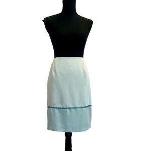 Tristan & Iseut Blue colourblock lined pencil skirt 8 business professional